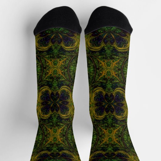 Bright Socks Elaborate Seamless Patterns 0039332 ソックス (上部)