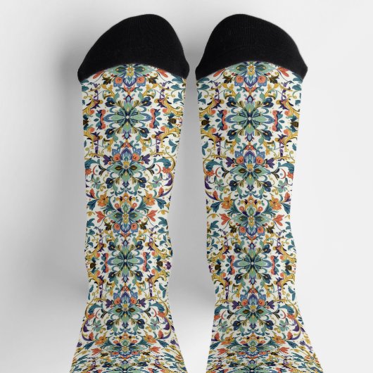 Bright Socks Elaborate Seamless Patterns 0039345 ソックス (上部)