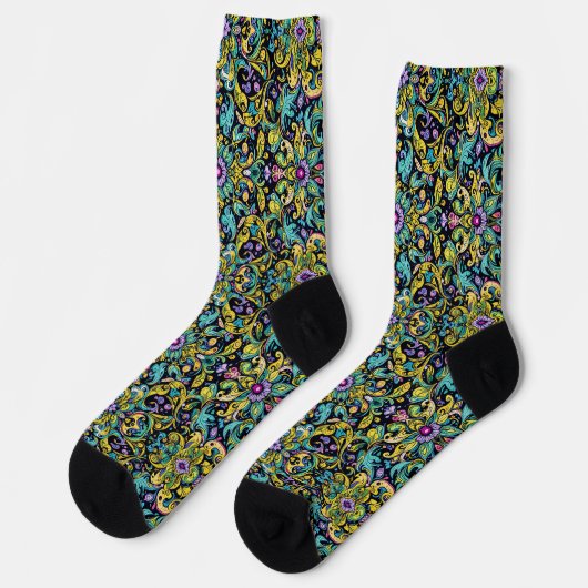 Bright Socks Elaborate Seamless Patterns 0039354 ソックス (左)