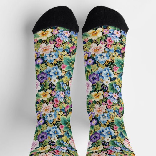 Bright Socks Elaborate Seamless Patterns 0039356 ソックス (上部)
