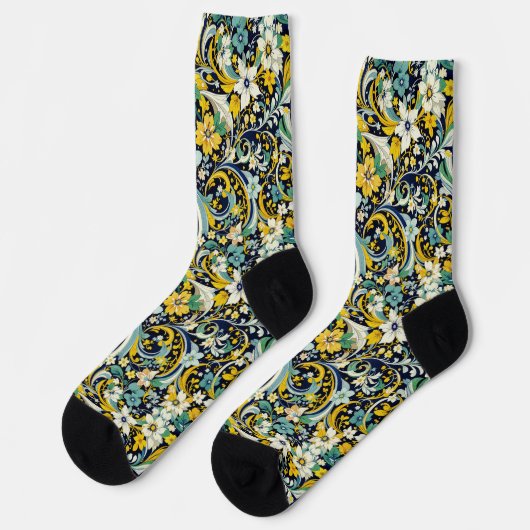 Bright Socks Elaborate Seamless Patterns 0039357 ソックス (左)