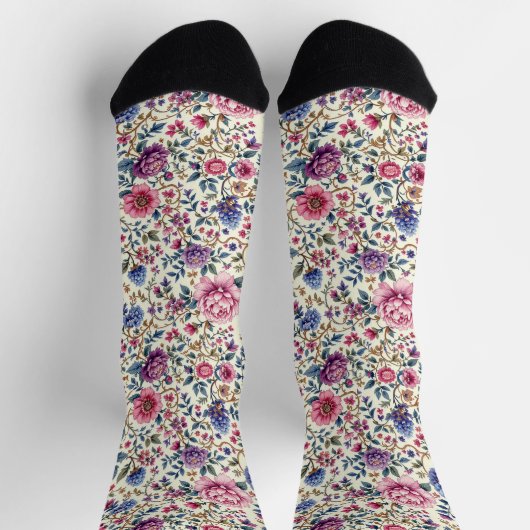 Bright Socks Elaborate Seamless Patterns 0039359 ソックス (上部)