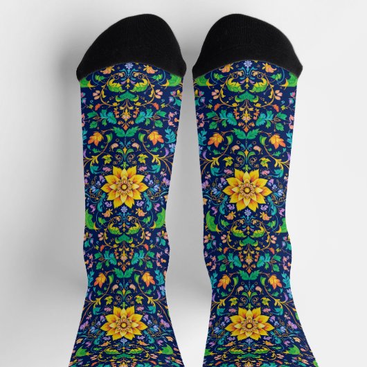 Bright Socks Elaborate Seamless Patterns 0039361 ソックス (上部)