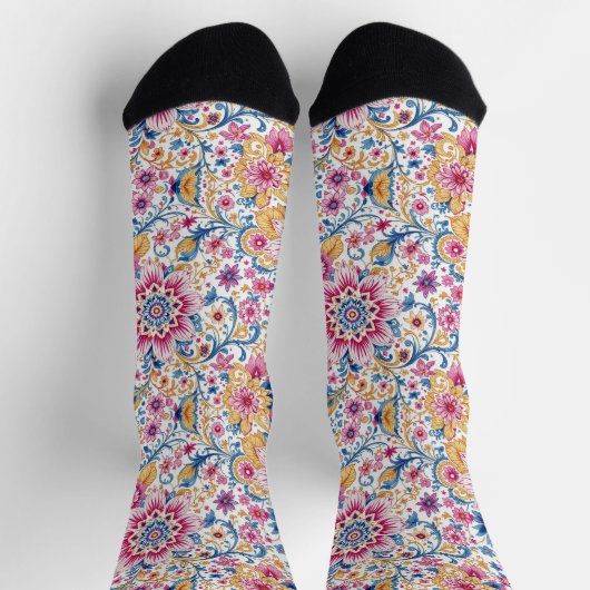 Bright Socks Elaborate Seamless Patterns 0039362 ソックス (上部)