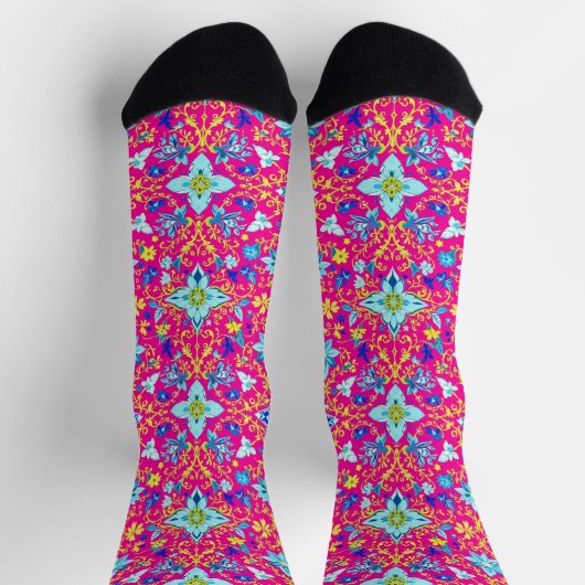 Bright Socks Elaborate Seamless Patterns 0039365 ソックス (上部)