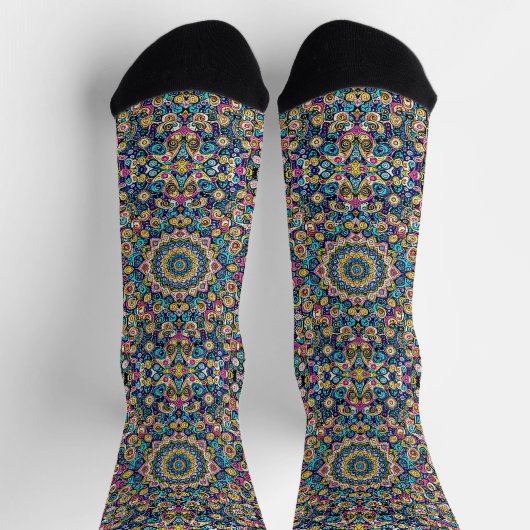 Bright Socks Elaborate Seamless Patterns 0039366 ソックス (上部)