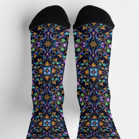 Bright Socks Elaborate Seamless Patterns 0039369 ソックス (上部)