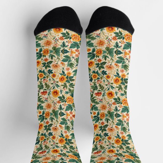 Bright Socks Elaborate Seamless Patterns 0039371 ソックス (上部)