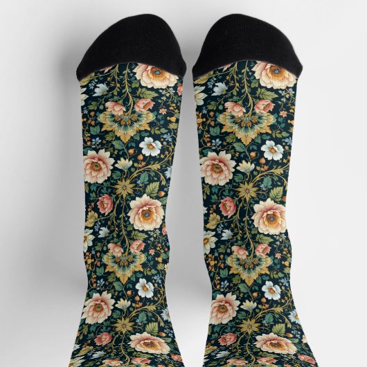 Bright Socks Elaborate Seamless Patterns 0039377 ソックス (上部)