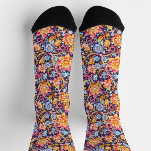Bright Socks Elaborate Seamless Patterns 0039379 ソックス (上部)