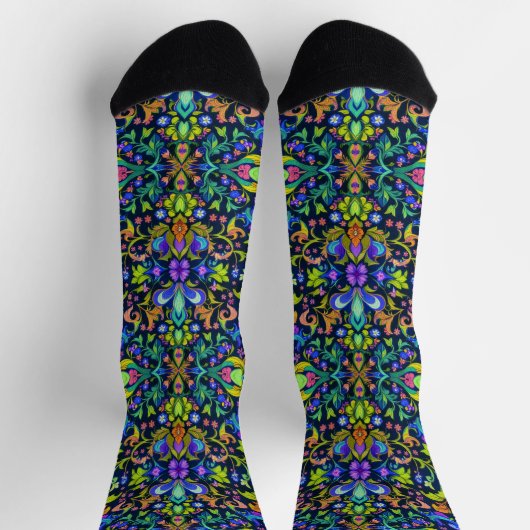 Bright Socks Elaborate Seamless Patterns 0039381 ソックス (上部)