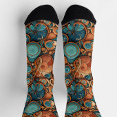 Bright Socks Elaborate Seamless Patterns 0039390 ソックス (上部)