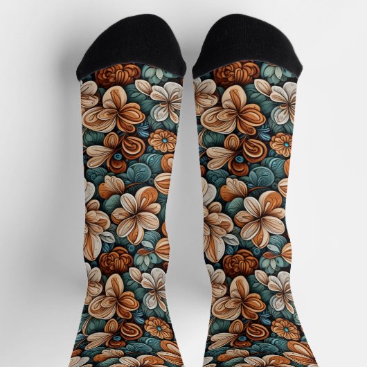 Bright Socks Elaborate Seamless Patterns 0039394 ソックス (上部)