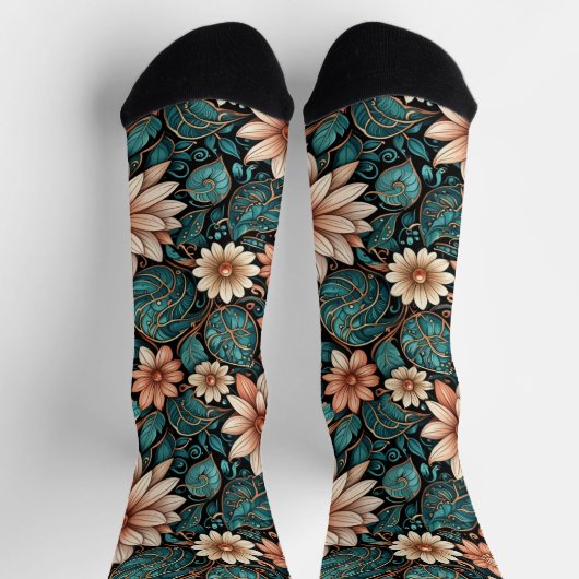 Bright Socks Elaborate Seamless Patterns 0039395 ソックス (上部)