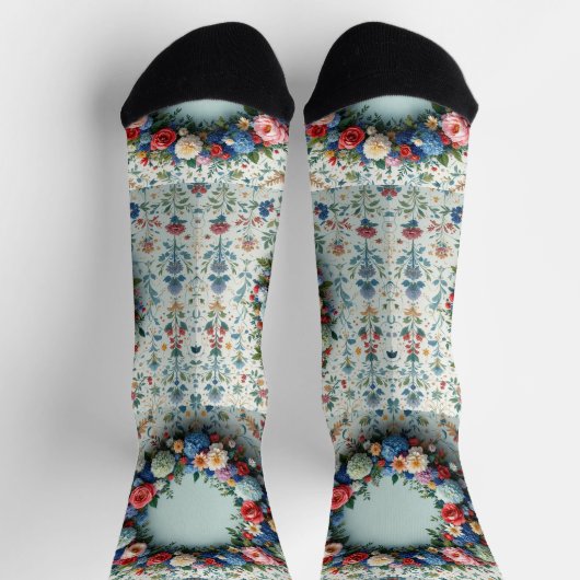 Bright Socks Elaborate Seamless Patterns 0039398 ソックス (上部)