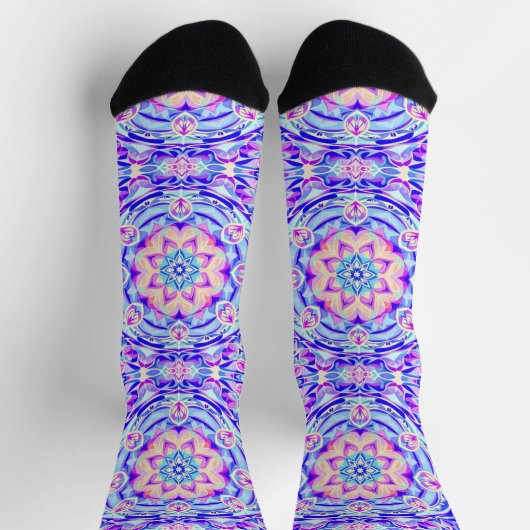 Bright Socks Elaborate Seamless Patterns 0039404 ソックス (上部)