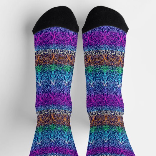 Bright Socks Elaborate Seamless Patterns 0039408 ソックス (上部)