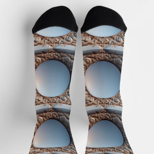 Bright Socks Elaborate Seamless Patterns 0039417 ソックス (上部)