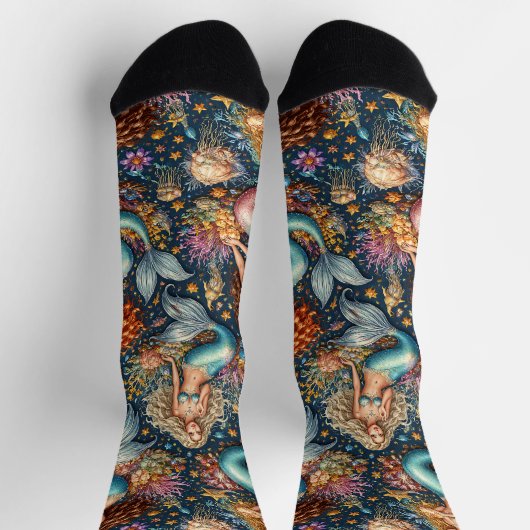 Bright Socks Elaborate Seamless Patterns 0047410 ソックス (上部)