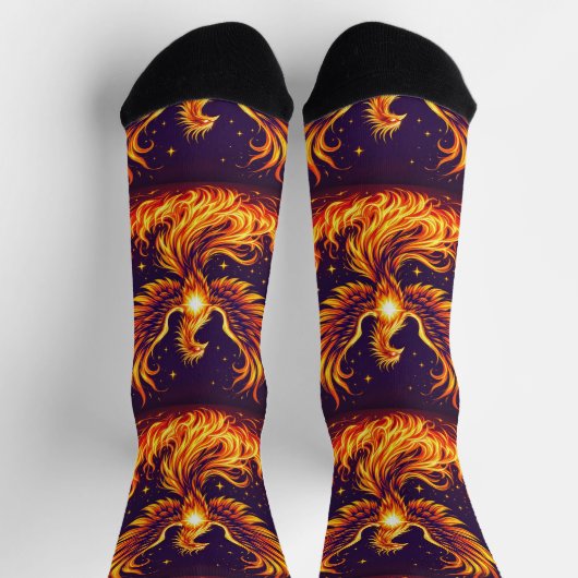 Bright Socks Fire Bird Flames 0044017 ソックス (上部)