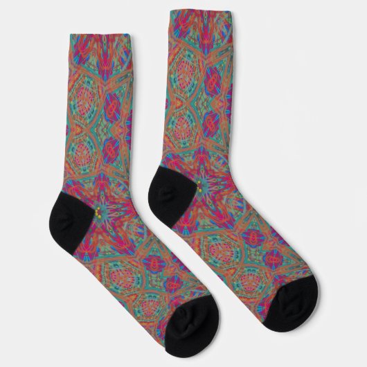 Bright Socks Fractal Seamless Patterns 0041980 ソックス (右)