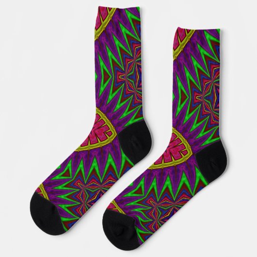Bright Socks Fractal Seamless Patterns 0042022 ソックス (左)