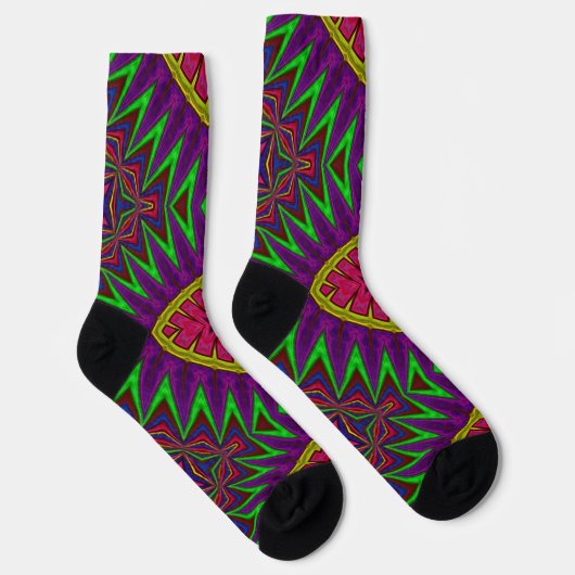 Bright Socks Fractal Seamless Patterns 0042022 ソックス (右)