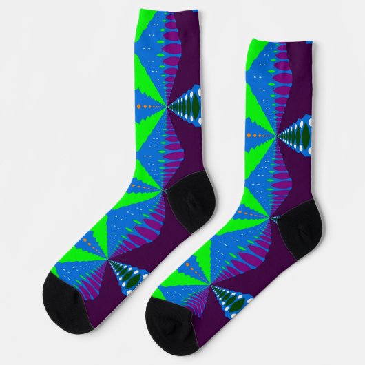 Bright Socks Fractal Seamless Patterns 0042042 ソックス (左)