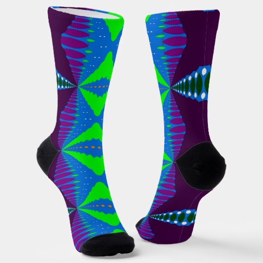Bright Socks Fractal Seamless Patterns 0042042 ソックス (傾斜あり)