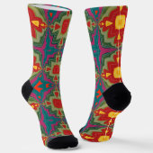 Bright Socks Fractal Seamless Patterns 0042043 ソックス (傾斜あり)
