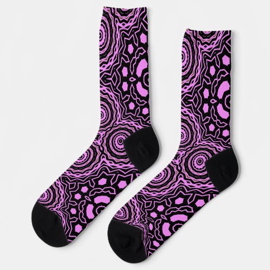 Bright Socks Fractal Seamless Patterns 0042045 ソックス (左)