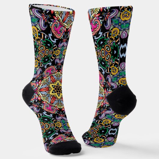 Bright Socks Fractal Seamless Patterns 0042065 ソックス (傾斜あり)