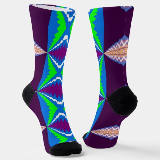 Bright Socks Fractal Seamless Patterns 0042076 ソックス (傾斜あり)