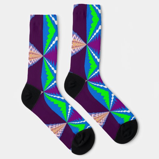 Bright Socks Fractal Seamless Patterns 0042076 ソックス (右)