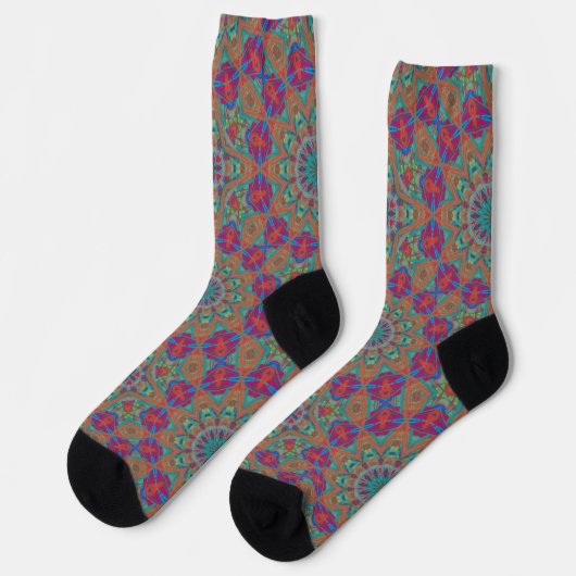 Bright Socks Fractal Seamless Patterns 0042088 ソックス (左)