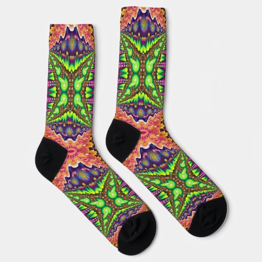 Bright Socks Fractal Seamless Patterns 0042090 ソックス (右)
