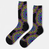 Bright Socks Fractal Seamless Patterns 0042100 ソックス (左)