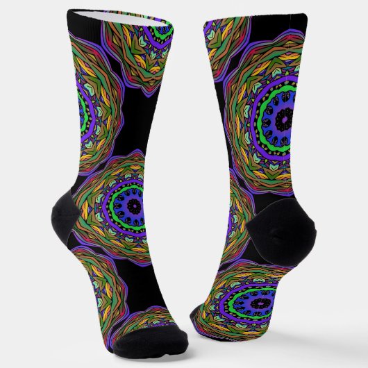 Bright Socks Fractal Seamless Patterns 0042100 ソックス (傾斜あり)