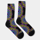 Bright Socks Fractal Seamless Patterns 0042100 ソックス (右)
