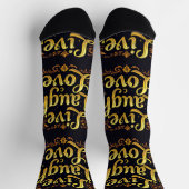 Bright Socks Live Laugh Love 0044022 ソックス (上部)