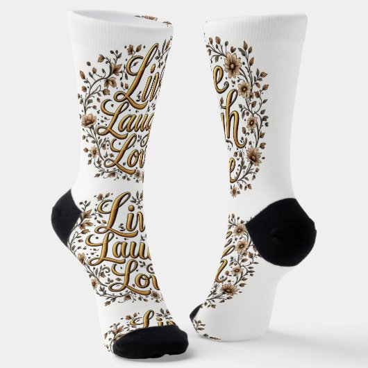 Bright Socks Live Laugh Love 0044028 ソックス (傾斜あり)
