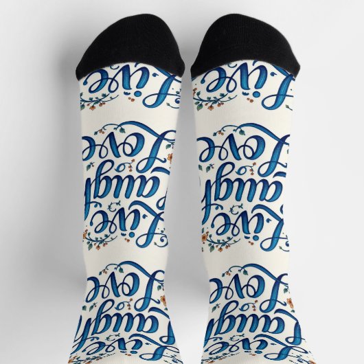 Bright Socks Live Laugh Love 0044077 ソックス (上部)