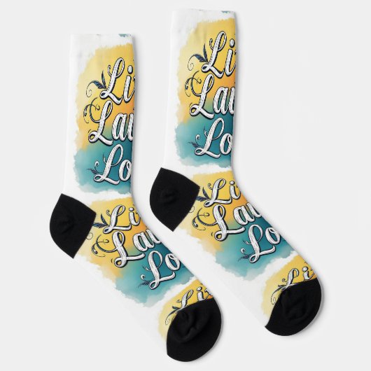 Bright Socks Live Laugh Love 0044080 ソックス (右)