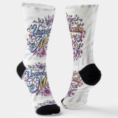 Bright Socks Motivational Art 0043979 ソックス (傾斜あり)