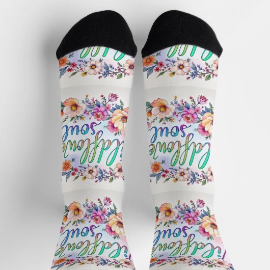 Bright Socks Motivational Art 0043982 ソックス (上部)