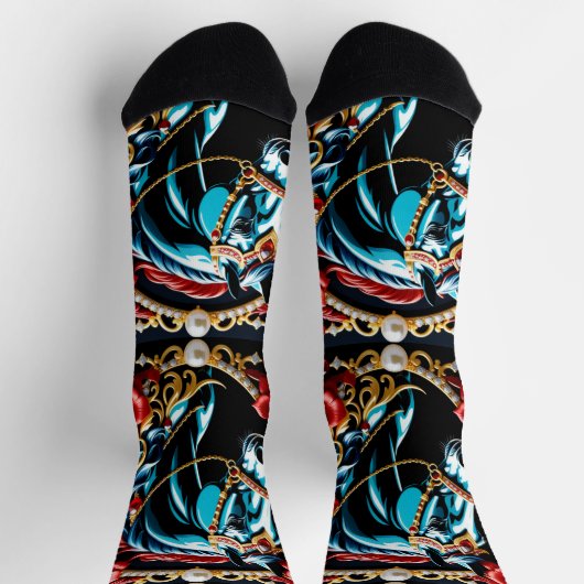 Bright Socks Picture Art 0038506 ソックス (上部)