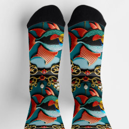 Bright Socks Picture Art 0038514 ソックス