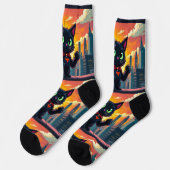 Bright Socks RANDOPIX アートソックス 猫 0039500 ソックス (左)