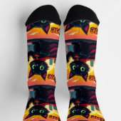 Bright Socks RANDOPIX アートソックス 猫 0039500 ソックス (上部)