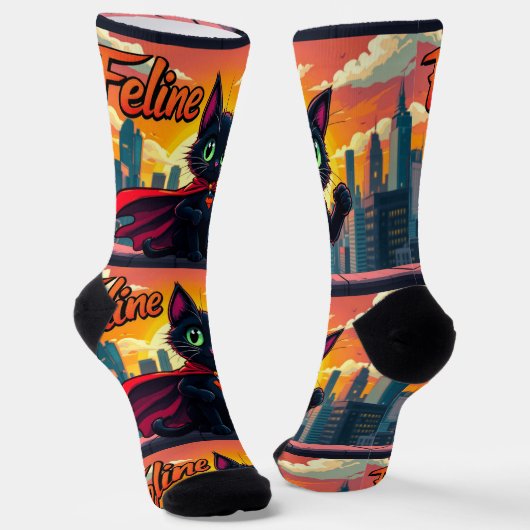 Bright Socks RANDOPIX アートソックス 猫 0039500 ソックス (傾斜あり)